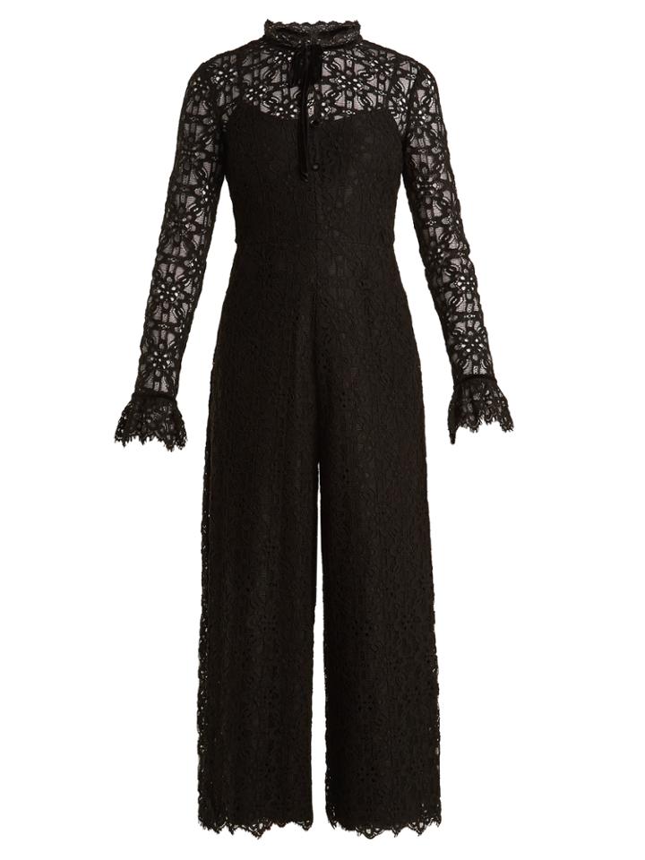 Temperley London Eclipse Floral-lace Jumpsuit