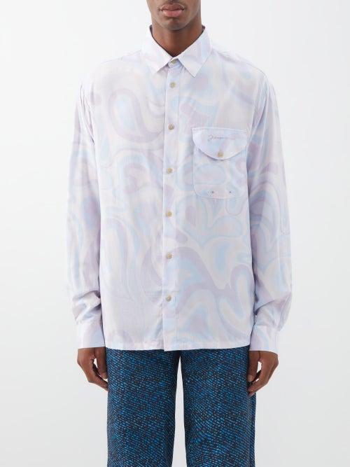 Jacquemus - Mazzou Printed Poplin Shirt - Mens - White Multi