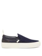 Matchesfashion.com Common Projects - Classic Leather And Suede Slip On Trainers - Womens - Navy