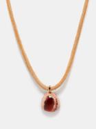Dezso - Fire Opal & 18kt Rose-gold Necklace - Womens - Orange