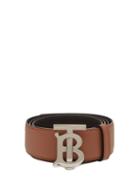 Matchesfashion.com Burberry - Tb-buckle Reversible Leather Belt - Womens - Tan