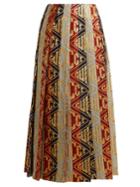 Gucci Logo-jacquard Striped Wool-blend Skirt