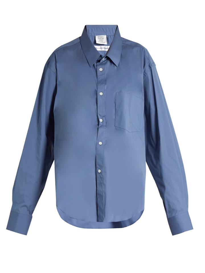 Vetements X Comme Des Garons Cotton-blend Shirt