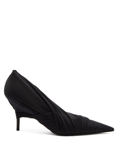 Matchesfashion.com Balenciaga - Knife Draped Mesh Pumps - Womens - Black