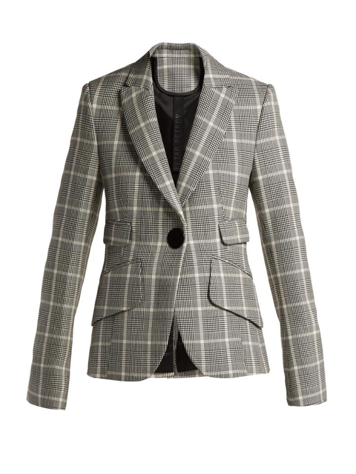 Petar Petrov Juno Checked Virgin Wool Blazer