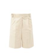 Matchesfashion.com Acne Studios - Riley Pleated Cotton-blend Canvas Shorts - Womens - Cream