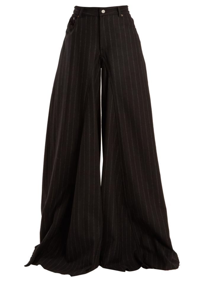 Mm6 By Maison Margiela High-rise Wide-leg Wool-blend Trousers
