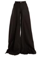 Mm6 By Maison Margiela High-rise Wide-leg Wool-blend Trousers
