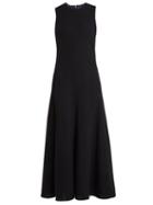 Matchesfashion.com Raey - Pocket Front Crepe Midi Dress - Womens - Navy