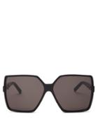 Matchesfashion.com Saint Laurent - Betty Oversized Square Frame Acetate Sunglasses - Womens - Black