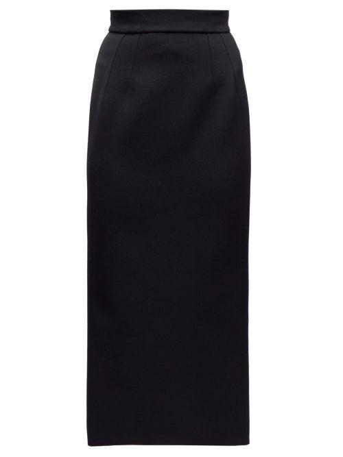 Matchesfashion.com Dolce & Gabbana - Crepe Pencil Skirt - Womens - Black