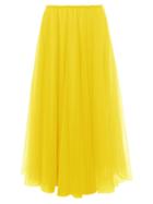 Matchesfashion.com Raey - Elasticated Waist Tulle Maxi Skirt - Womens - Yellow