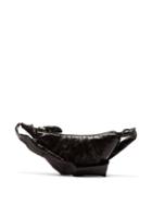 Matchesfashion.com Lemaire - Croissant Coated Linen Canvas Belt Bag - Womens - Dark Brown