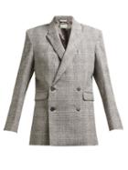 Matchesfashion.com Aries - Prince Of Wales Check Cotton Blend Boucl Blazer - Womens - Grey