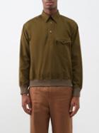 L.e.j - Flap-pocket Cotton-sateen Polo Shirt - Mens - Green