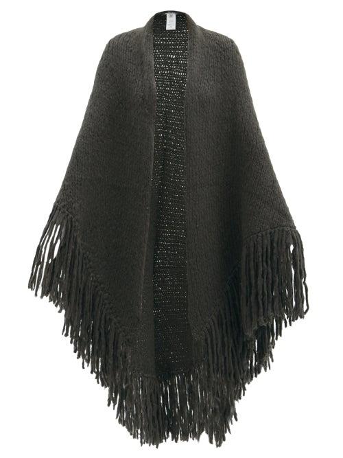Matchesfashion.com Gabriela Hearst - Lauren Fringed-cashmere Wrap - Womens - Khaki