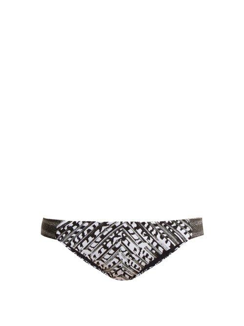 Matchesfashion.com Biondi - Ceylon Print Bikini Briefs - Womens - Black Print