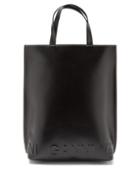 Ganni - Logo-embossed Recycled-leather Tote Bag - Womens - Black