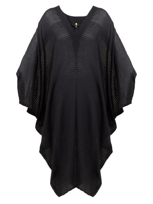 Matchesfashion.com Su - Bahia Striped Cotton Kaftan - Womens - Black