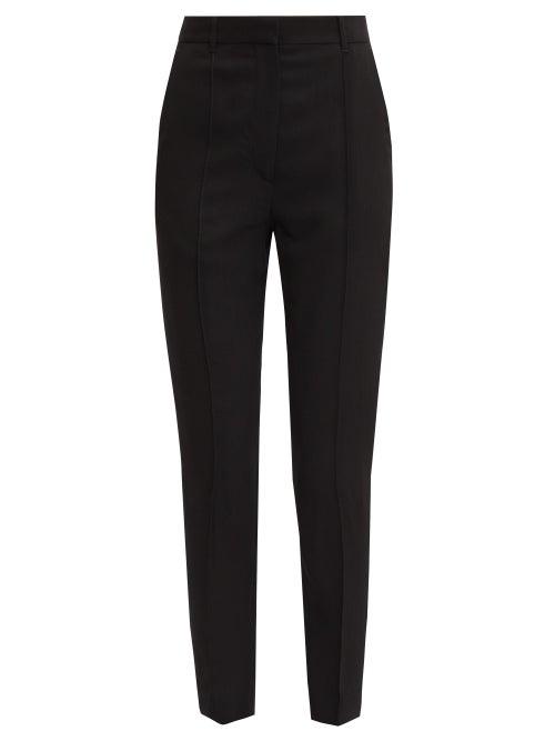 Matchesfashion.com Ann Demeulemeester - Pintucked Slim-leg Wool-twill Trousers - Womens - Black