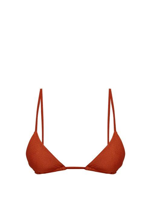 Matchesfashion.com Jade Swim - Via Triangle Bikini Top - Womens - Dark Red