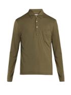 Officine Générale Long-sleeved Cotton Polo Shirt