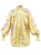 Etro - X Harris Reed Upcycled Floral-print Silk Blouse - Womens - Yellow Multi