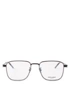 Saint Laurent Eyewear - Square Metal Glasses - Mens - Black