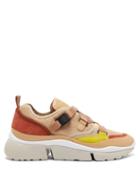 Matchesfashion.com Chlo - Sonnie Raised Sole Low Top Trainers - Womens - Beige Multi