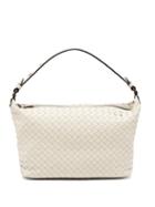 Matchesfashion.com Bottega Veneta - Ciambrino Intrecciato Leather Shoulder Bag - Womens - Light Grey