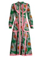 Gucci Daisy-print Silk Crepe De Chine Midi Dress