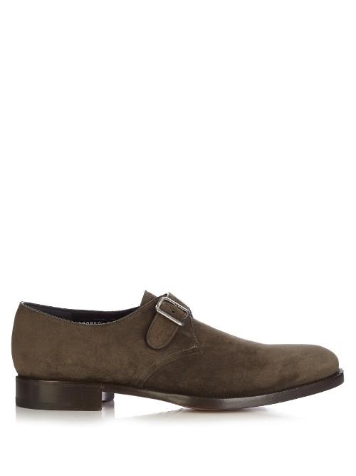 Salvatore Ferragamo Grand Monk-strap Leather Shoes