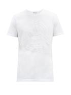 Matchesfashion.com Moncler - Embossed-logo Cotton T-shirt - Mens - White