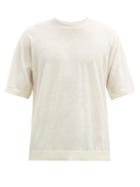 Matchesfashion.com Raey - Oversized Fine-knit Linen-blend T-shirt - Mens - White