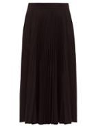 Matchesfashion.com Acne Studios - Ilky Pleated Midi Skirt - Womens - Black