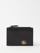 Gucci - Petit Marmont Zipped Leather Cardholder - Womens - Black