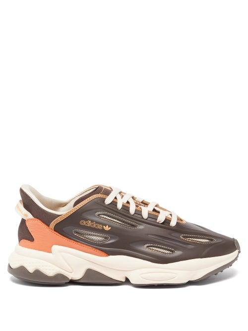 Adidas - Ozweego Celox Faux-leather And Mesh Trainers - Mens - Dark Brown