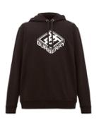 Matchesfashion.com Burberry - Tb Logo Cotton Blend Hooded Sweatshirt - Mens - Black