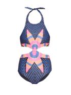 Mara Hoffman Knot-front Cut-out Swimsuit