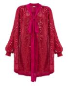 Matchesfashion.com Ashish - Pussy-bow Sequinned Dress - Womens - Fuchsia
