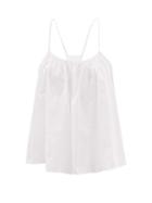 Loup Charmant - Scoop-neck Swiss-dot Cotton-voile Cami Top - Womens - Pink White