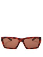 Matchesfashion.com Prada Eyewear - Rectangle Tortoiseshell Acetate Sunglasses - Womens - Tortoiseshell