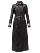 Matchesfashion.com Gabriela Hearst - Jensen Double-breasted Leather Trench Coat - Womens - Black White