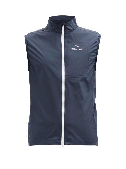 Matchesfashion.com J.lindeberg - Ash Packable Shell Vest - Mens - Navy