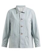 Matchesfashion.com Chimala - Striped Cotton Jacket - Womens - Light Denim