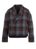 Wooyoungmi Double-breasted Checked Wool Blazer