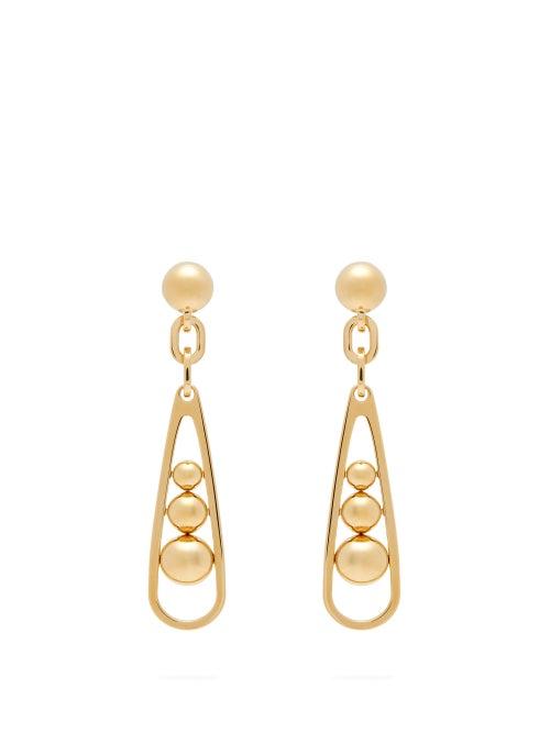 Matchesfashion.com Prada - Ball Embellished Drop Earrings - Womens - Gold