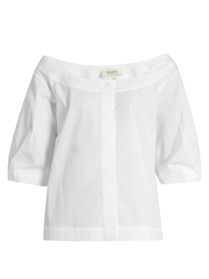 Isa Arfen Boat-neck Cotton Top