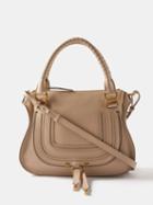 Chlo - Marcie Grained-leather Handbag - Womens - Beige