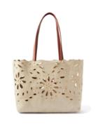 Chlo - Kamilla Broderie-anglaise Linen Tote Bag - Womens - Beige